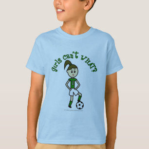 T-shirt Football féminin léger en uniforme vert