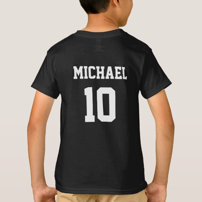 T-shirt Football Football Nom Et Numéro Personnalisés (Dos)
