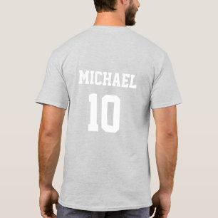 T-shirt Football Football Nom Et Numéro Personnalisés