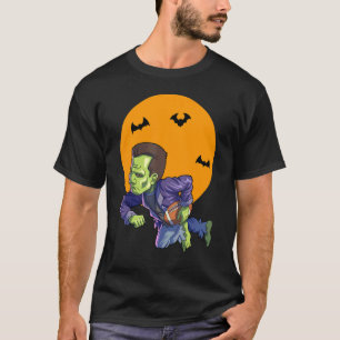 T-shirt Football Frankenstein Halloween Hommes garçons Foo