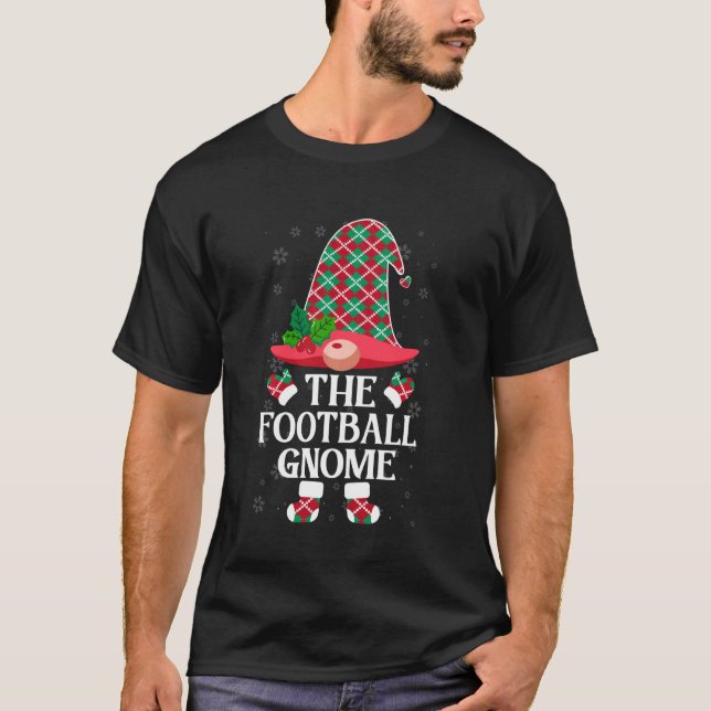 T-shirt Football Gnome Correspondant Famille Groupe Noël P (Devant)