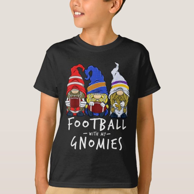 T-shirt Football Gnomes Football With My Gnomies For Boys  (Devant)