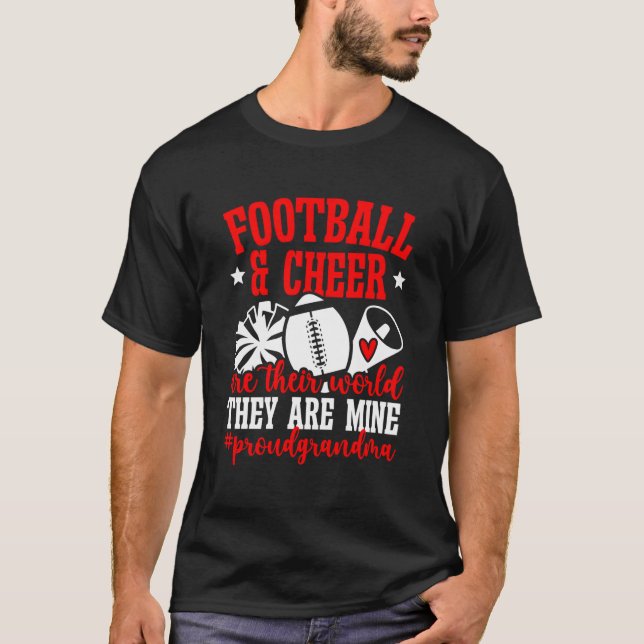 T-shirt Football & Grand-Mère Cheerleader Et Football (Devant)