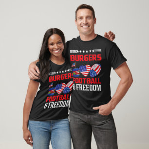 T-shirt Football, hamburgers et liberté