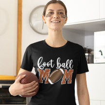 Football Mom cute bright Orange text