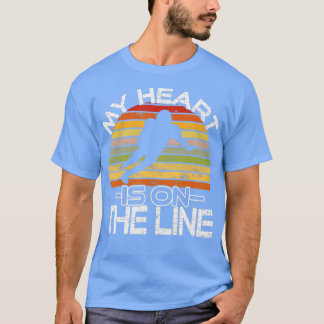 T-shirt Football Mon Coeur Est En Ligne L'Offensive Linema
