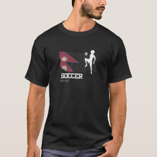 T-shirt Football Népal Drapeau Football Femme Football Fil