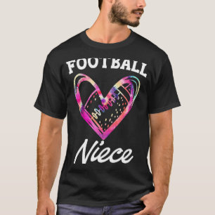 T-shirt Football Niece Tie Dye Heart Fête des mères