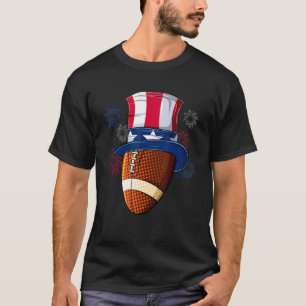 T-shirt Football Oncle Sam Casquette Drapeau Américain 4e
