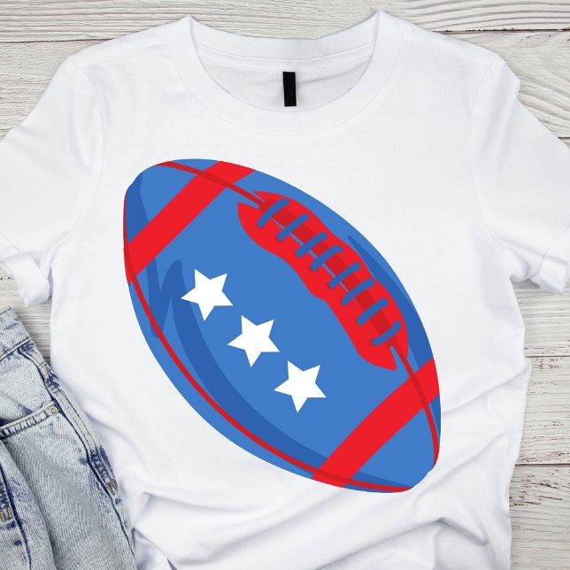 T-shirt Football patriotique rouge, blanc et bleu américai (Créateur téléchargé)