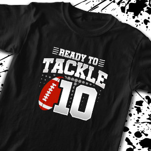 T-shirt Football Prêt À S'Attaquer 10 Ans 10ème Anniversai
