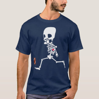 T-shirt Football Squelette Halloween Fêtes Drôle Pour Les 