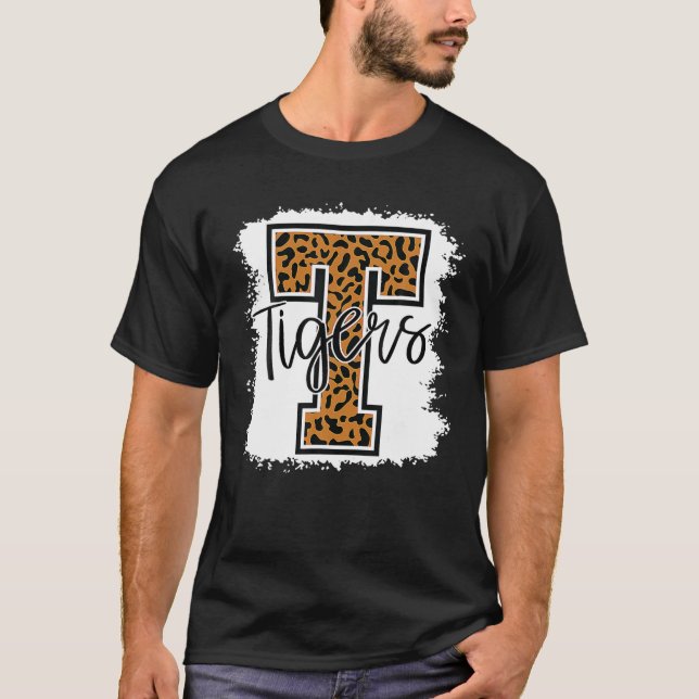 T-shirt Football Tigers École Ventilateur Sport Team Spiri (Devant)
