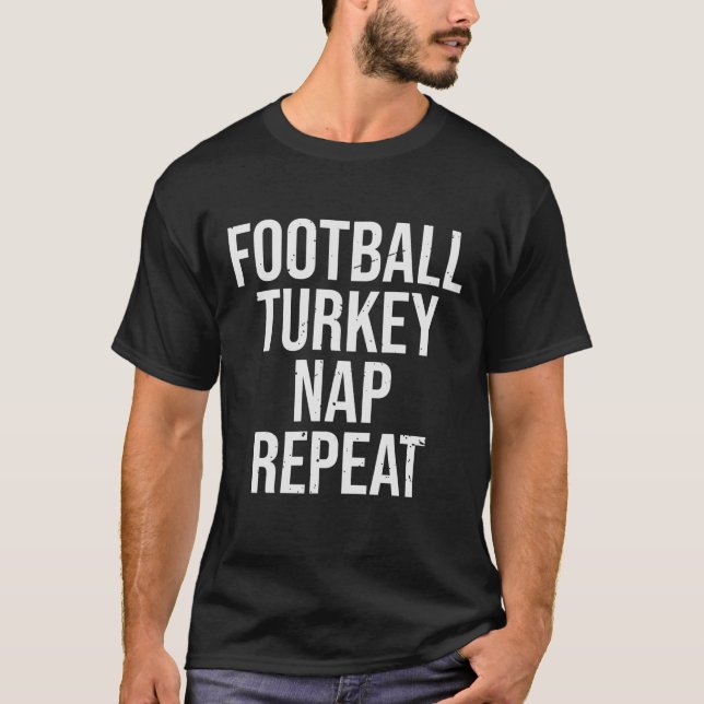 T-shirt Football Turquie Nap Répéter drôle Jour d'Action d (Devant)