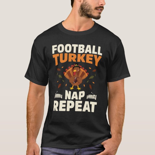 T-shirt Football Turquie Nap Répéter le Cool Jour de l'Act (Devant)