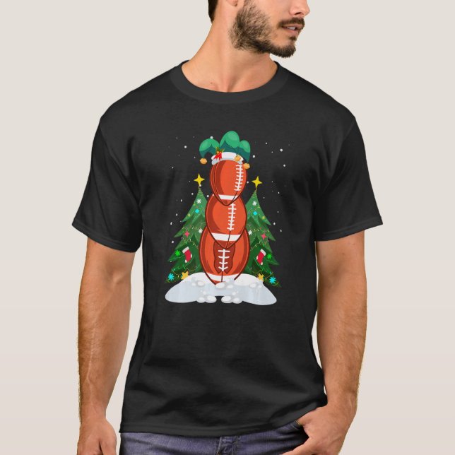 T-shirt footballeur Rugy snowman (Devant)