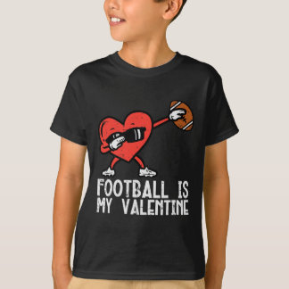 T-shirt Footbyll Is My Valentine Heart Dab Boys Kids Men T