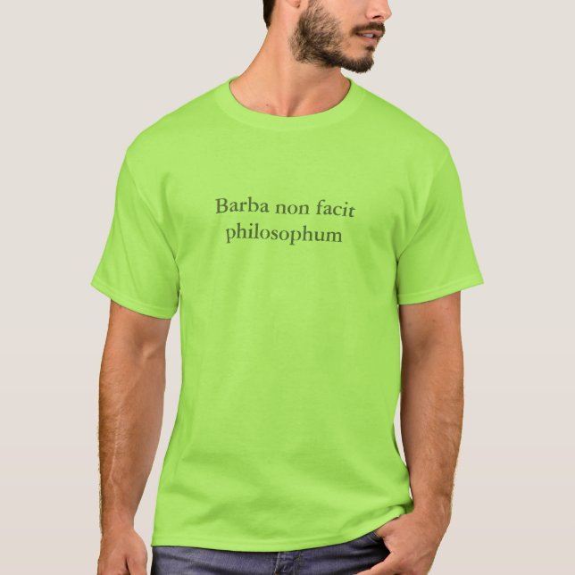 T-shirt for a philosophical man with a beard (Front)