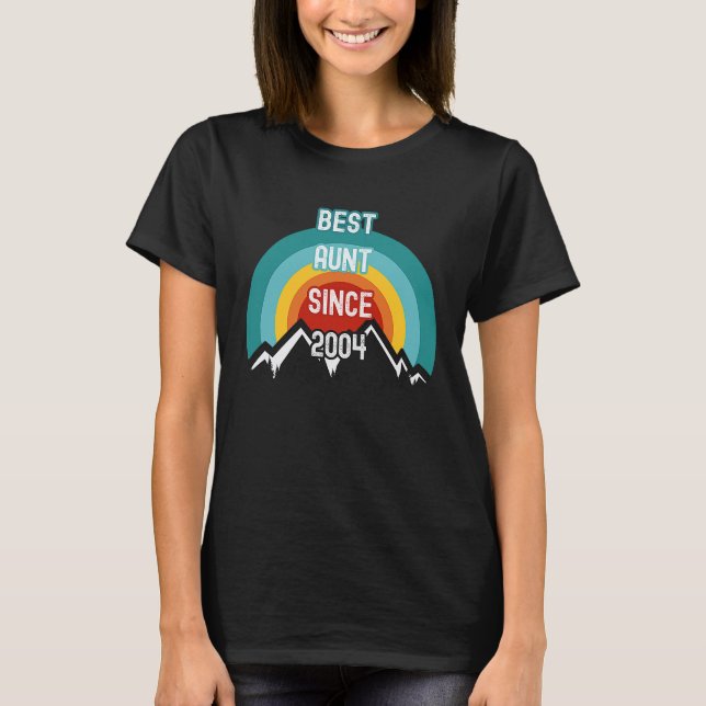 T-shirt For Aunt Best Aunt Since 2004 (Devant)