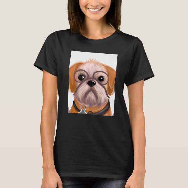 T-shirt For Cute Dog Puppie Fan In Dog Style  1 (Devant)