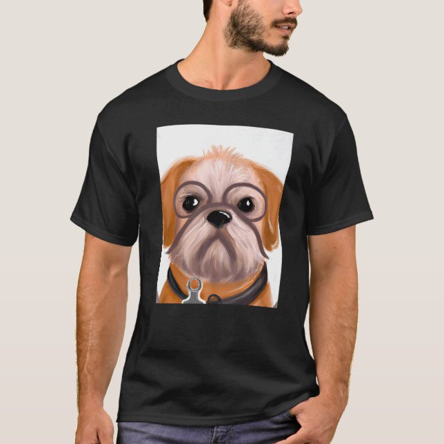 T-shirt For Cute Dog Puppie Fan In Dog Style  1 (Devant)