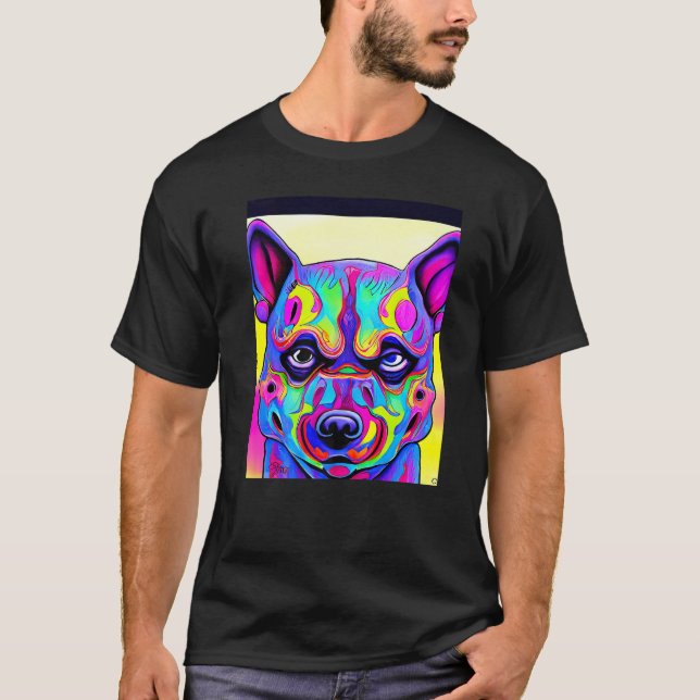 T-shirt For Cute Dog Puppie Fan In Dog Style  1 (Devant)