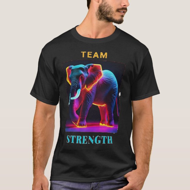 T-SHIRT "FORCE DE L'ÉQUIPE D'AMOUREUX ÉLÉPHANT" (Devant)