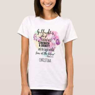 T-shirt Force habillée Dignité Ado GODDAUGHTER Citation T