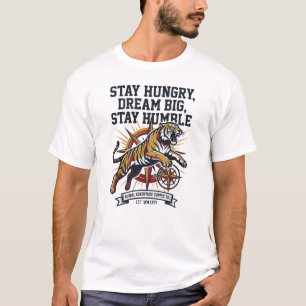 T-shirt Force Honneur Intégrité Tigre Restez Affamé Rêve 