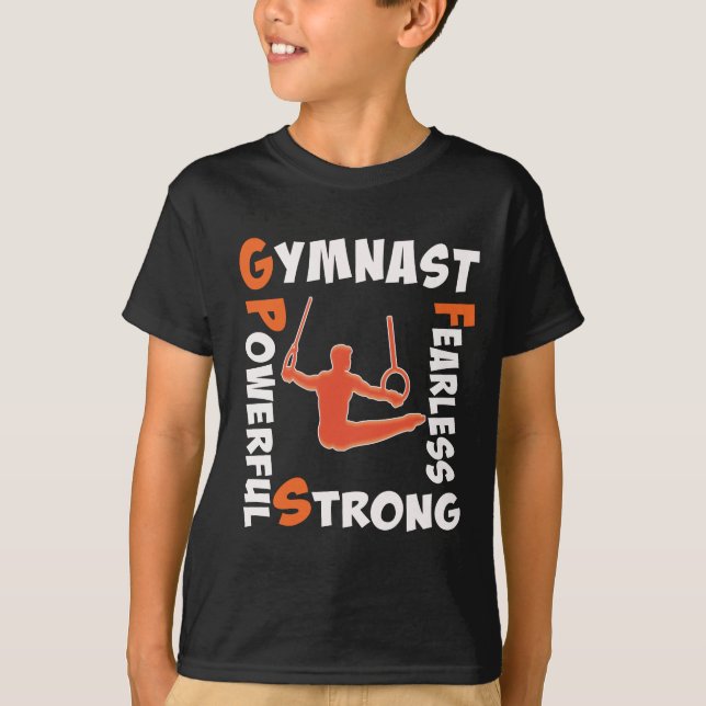 T-shirt Force impressionnante de puissance de gymnaste de (Devant)