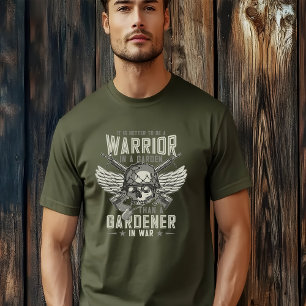 T-shirt Force Rencontre Sérénité : Guerrier Dans Un Jardin