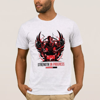 T-shirt Force Rouge En Progrès - Motivation de Gym pour Sq