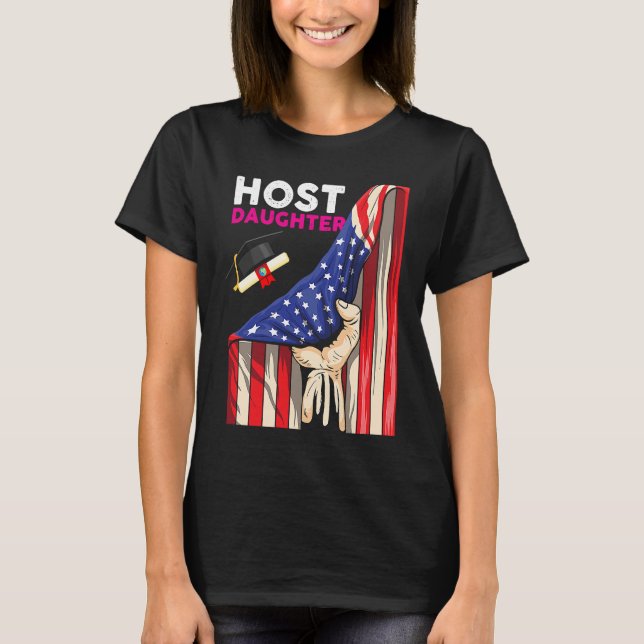 T-shirt Foreign Host Family Daughter Flag Hand Exchange St (Devant)