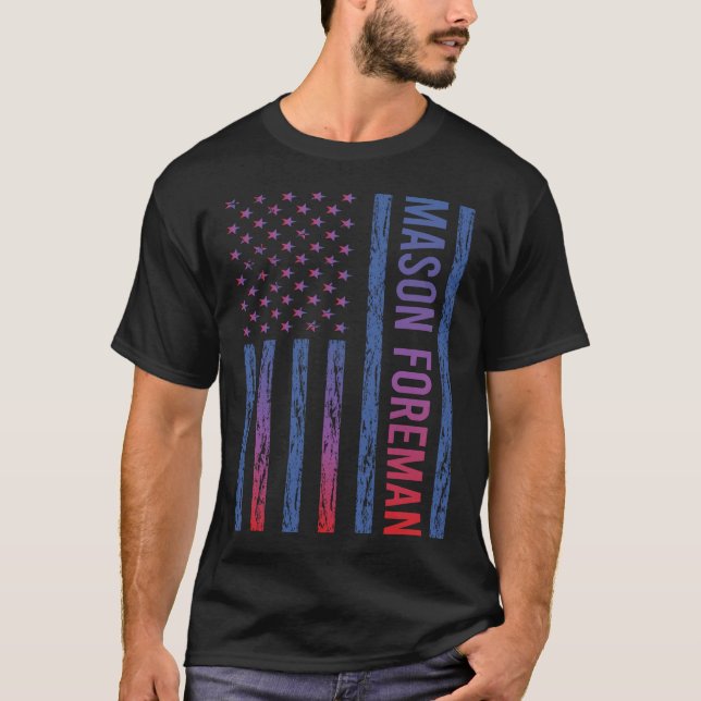 T-shirt Foreman du drapeau américain (Devant)