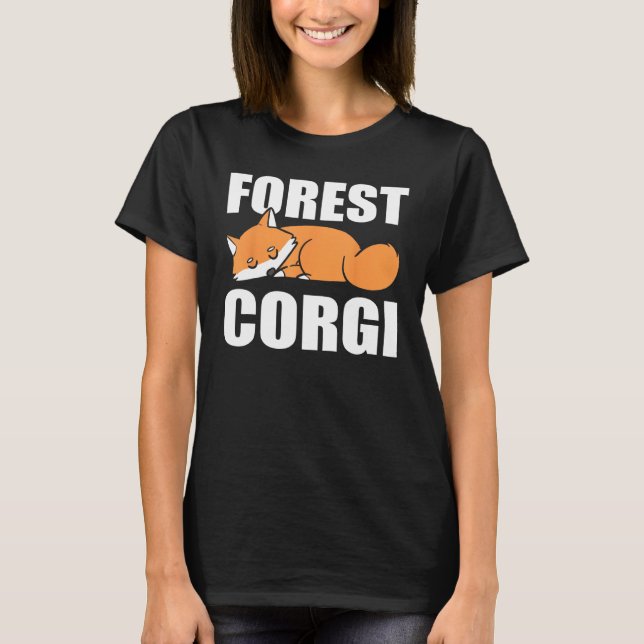 T-shirt Forest Corgi Wildlife Biologist (Devant)