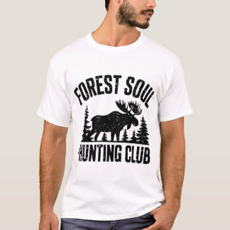 T-shirt Forêt Club de chasse à l'âme Design Vintage ElkFor