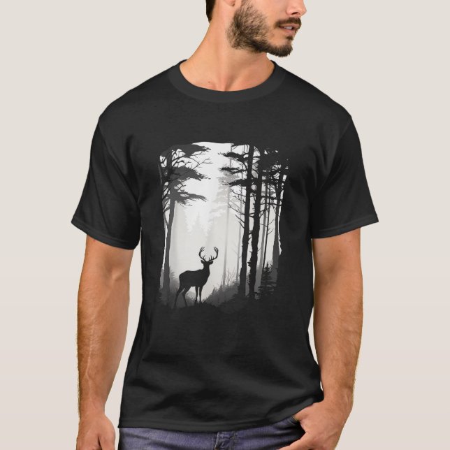 T-shirt Forêt de cerfs faune (Devant)