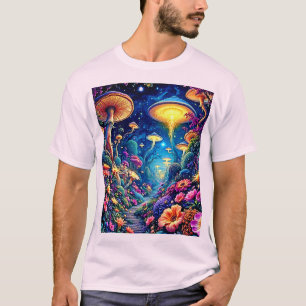 T-shirt Forêt de fleurs mystiques sous les étoiles