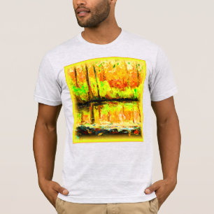 T-shirt "Forêt De Marais Vibrante" Belle Peinture. Command