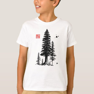 T-shirt Forêt de séquoias Sumi-e