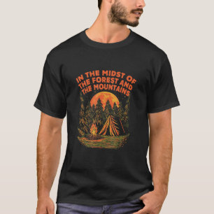 T-shirt Forêt et Montagnes Camping Randonnée Camper Hiker