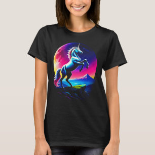 T-shirt Forêt Fantastique de Licornes Colorées pour Femmes