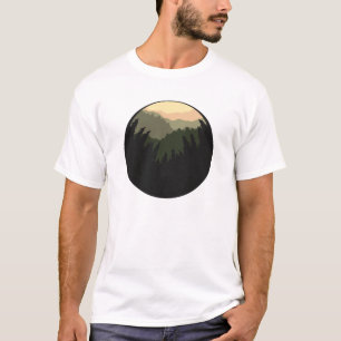 T-shirt Forêt Florale Arbre Arbre Aimant Forêt Arbre
