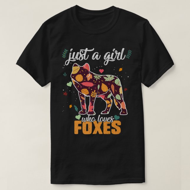T-shirt Forêt sauvage animale Juste une fille qui aime les (Design devant)