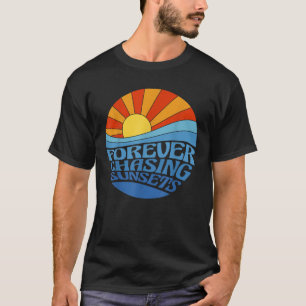 T-shirt Forever Chasse Sunsets Plage Retro Sunset Été