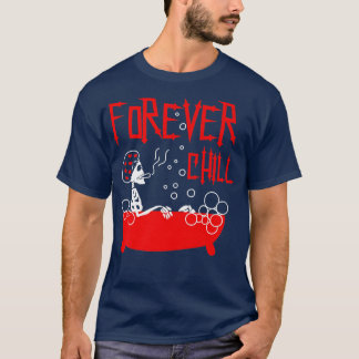 T-shirt Forever Chill Baignoire Squelette avec bulles 