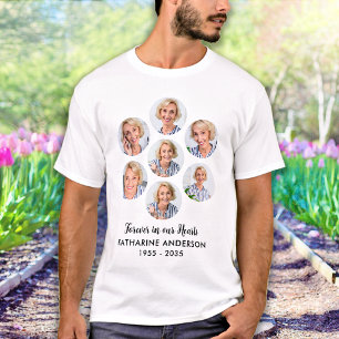 T-shirt Forever in our Hearts 7 Photo Collage Memorial