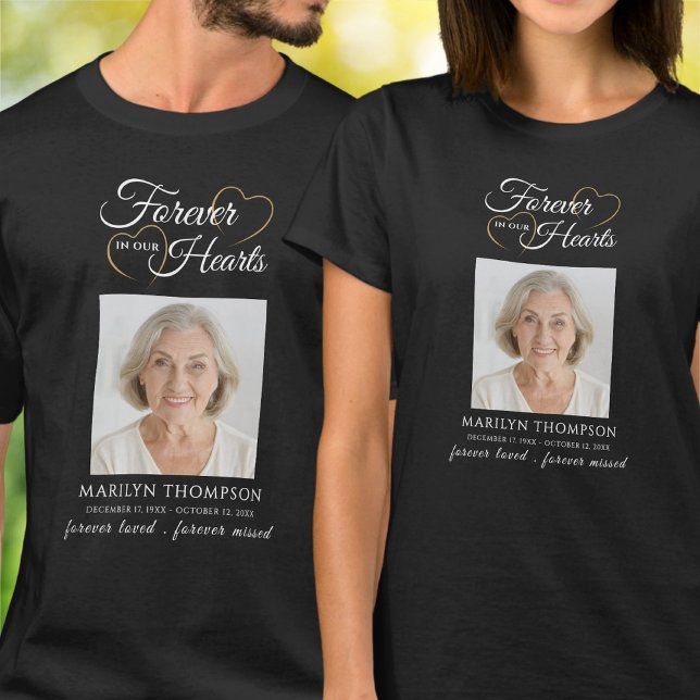 T-shirt Forever In Our Hearts Photo Memorial (Créateur téléchargé)