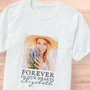 T-shirt Forever in our Hearts Simple Photo personnalisée M