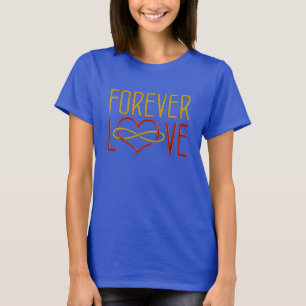 T-shirt FOREVER LOVE Heart - or rouge